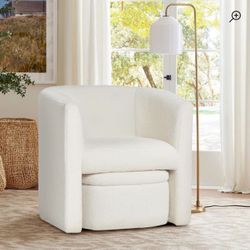 Accent Chair And Storable Ottoman
