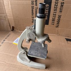 Vintage Student Microscope Zoom 50x–1200x | Educational / School Microscope | As-Is