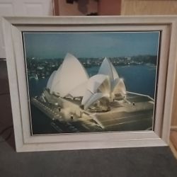 Sydney Opera House Framed Pitcher 35. 5 Inches In Width By 29.5 Inches In Height