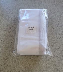 Brand New King Size White Bed Skirt 78 In X 80 In 14 In Deep