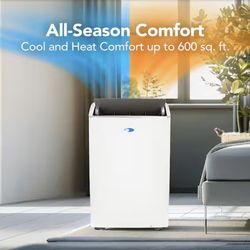 Whynter Nex 12,000 (DOE) BTU Inverter Portable Air Conditioner Cools  with Heat, Dehumidifier, and Wi-Fi