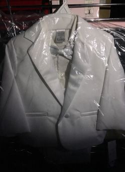 White toddler boys suit