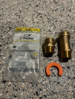 1” Shark Bite male adapter set.