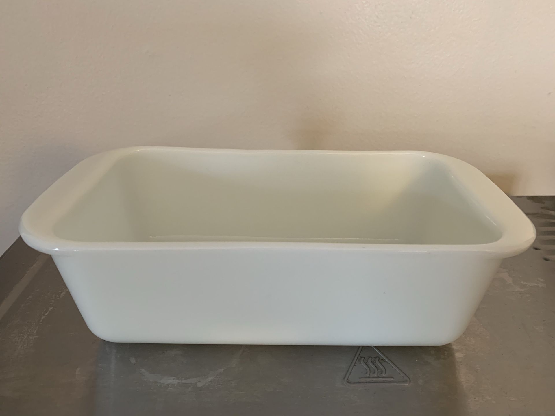 Pyrex Corning milk glass loaf pan excellent vintage condition