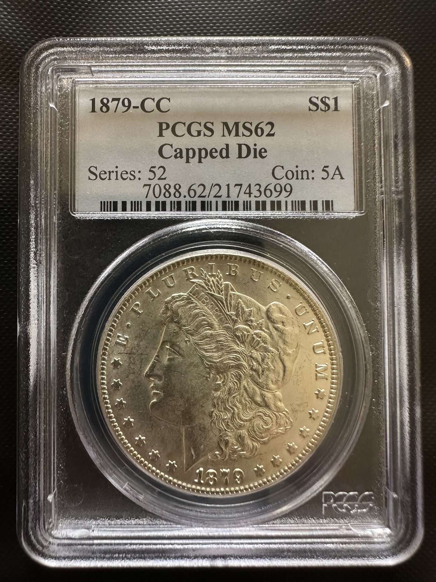 1879-CC PCGS MS62 Morgan Silver Dollar Capped Die