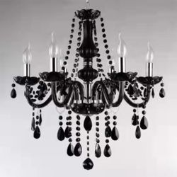 Crystal Glass Chandelier Light Modern 6 Lights Ceiling Pendant Fixture Lighting