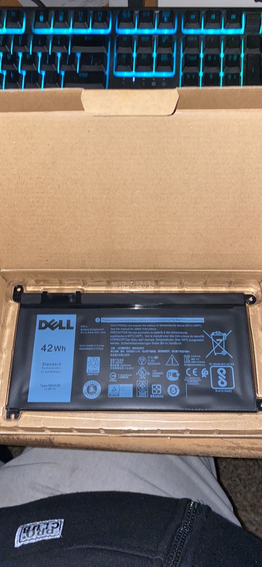 42wh WDXOR battery for dell inspiron