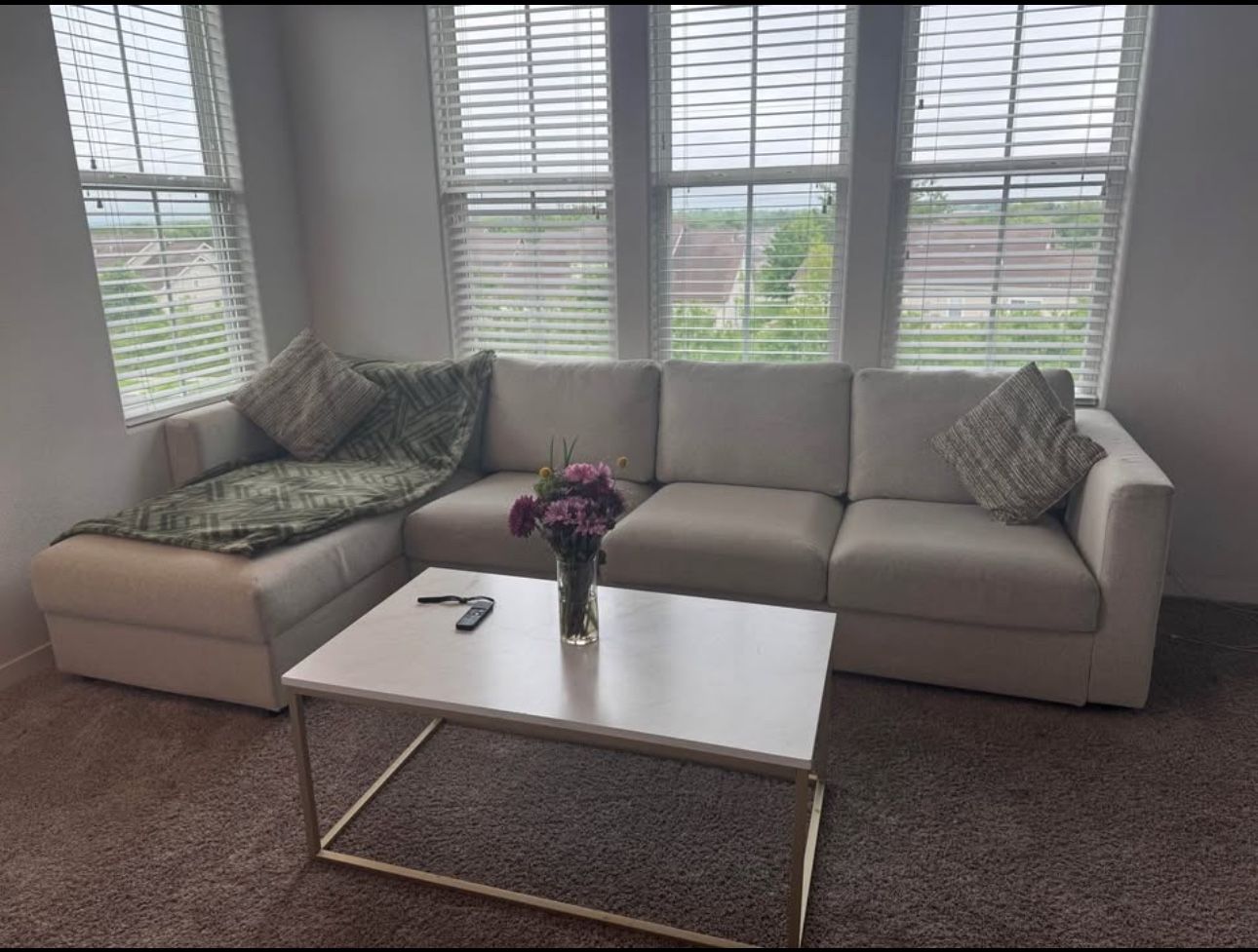 Sectional Sofa + table