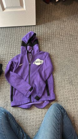 Kids Youth Small Lakers Zip Up Hoodie 
