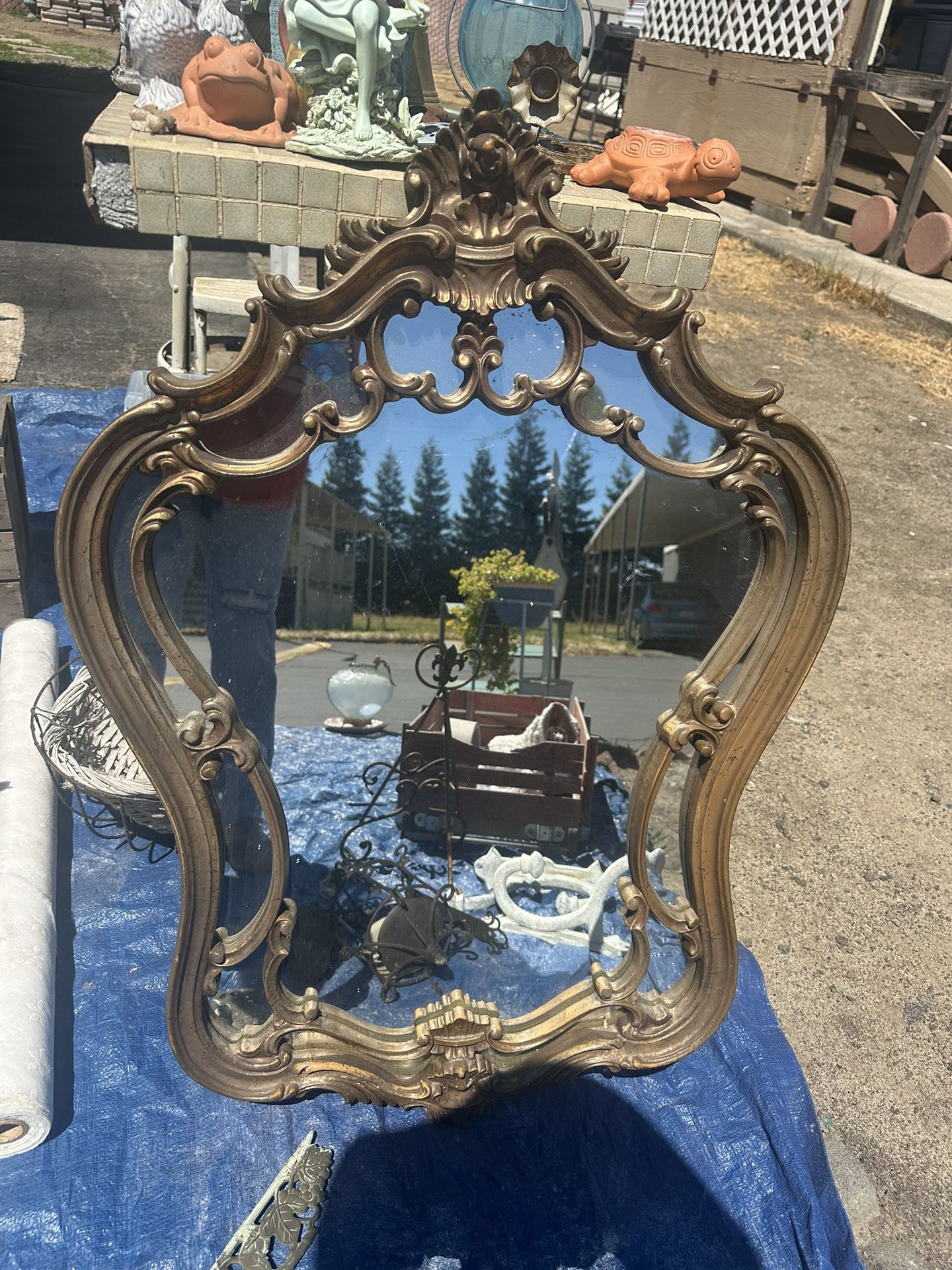Mirror Wood Antique 