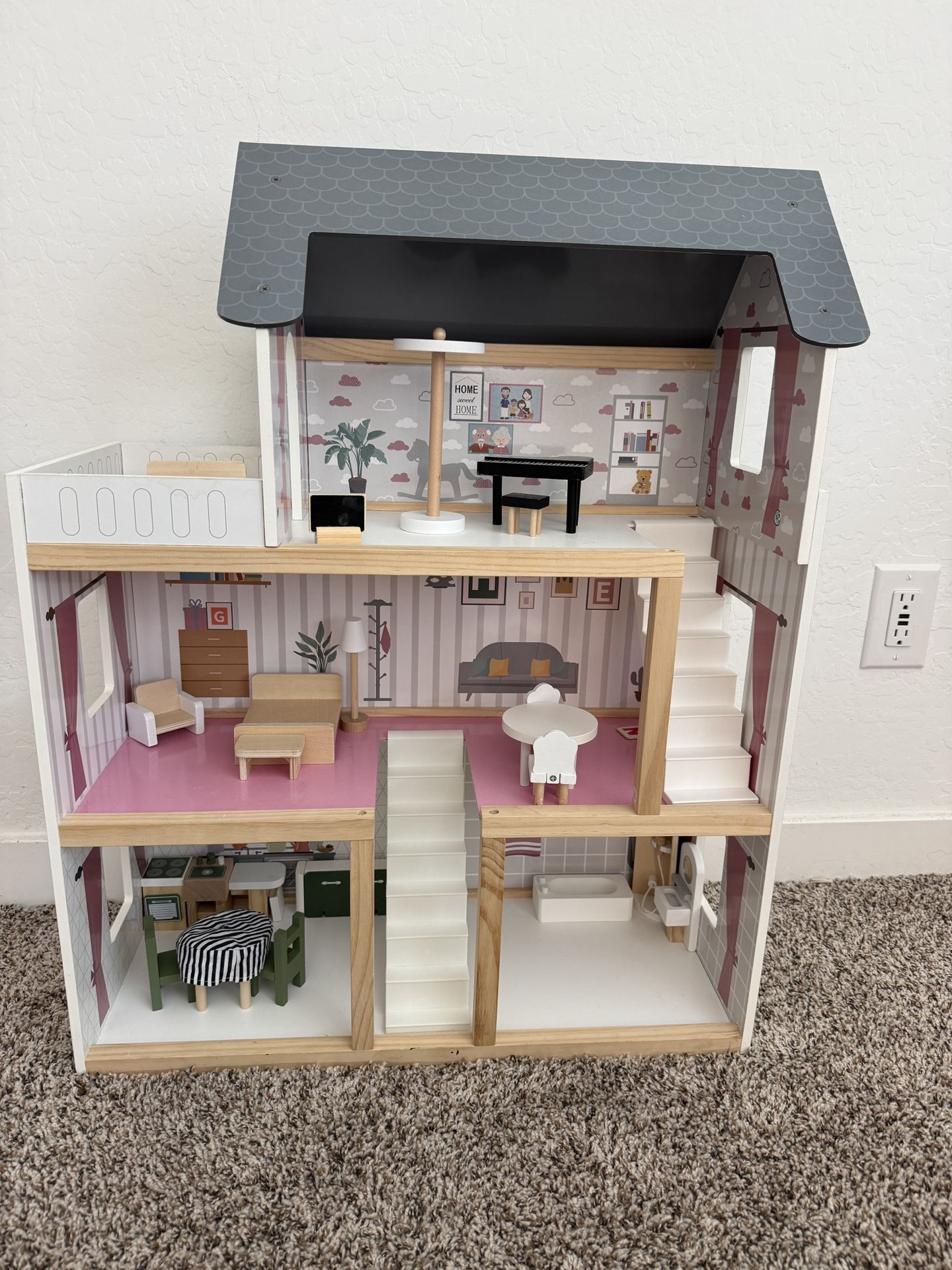 Wooden Doll House 