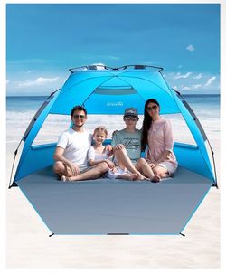 OutdoorMaster • Pop Up Beach Tent Sun Shelter for 3-4 Person