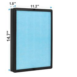 2-Pack AP1002 True HEPA Replacement Filter Compatible with AIR TOK AP1002 Purifier, Part # AP1002-RF, 3-in-1 H13 True HEPA Filters

