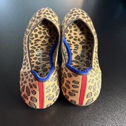 Rothy’s leopard print ballet flats women size 9 lightweight  tan brown animal
