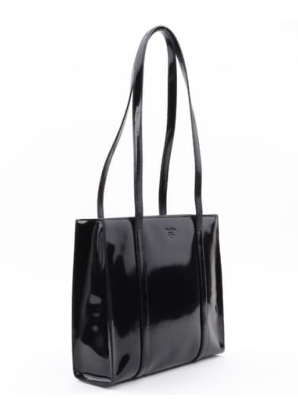 Vintage 1995 Prada Black patent leather Tote bag