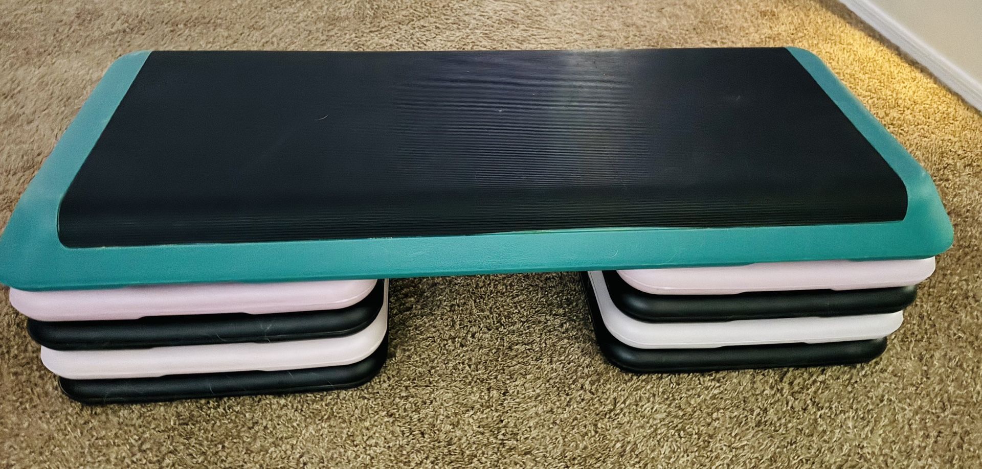 Exercise Workout Step Platform & Extra Risers