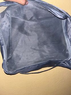 Nine West Gray Mesh Zippered Pouch Bag
