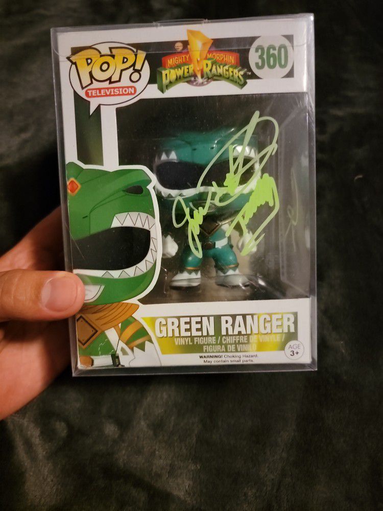 Signed Green Power Ranger Pop