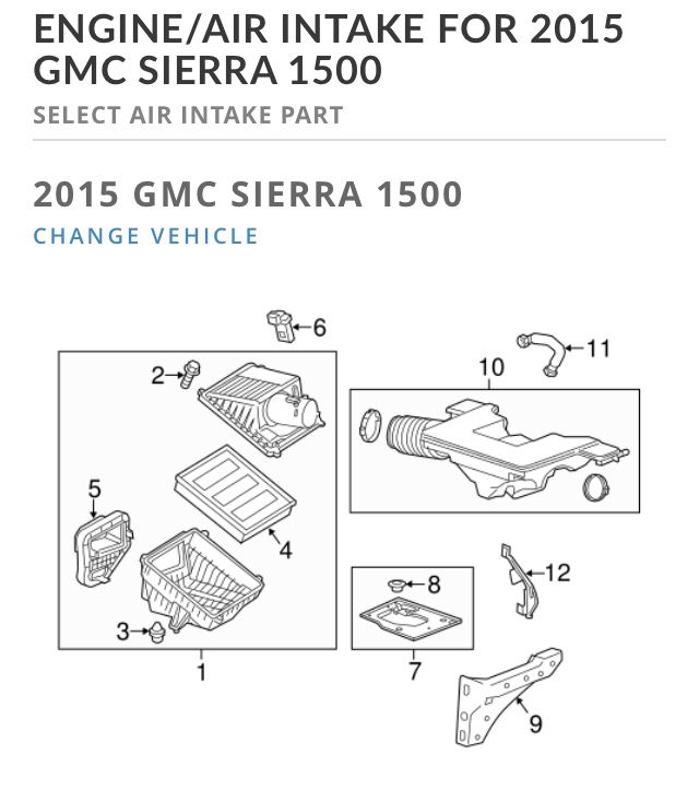 OEM 2014-2016 GMC Sierra Air Intake