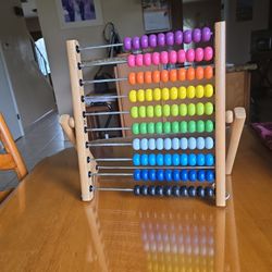 Wooden Table Math Bead Counter