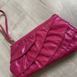 Victoria Secret Wristlet Handheld Glitter Hot Pink Women Party Purse