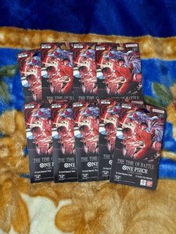 NEW One Piece TCG  OP-16 The Time of Battle Sleeved Booster Packs Lot Of 9