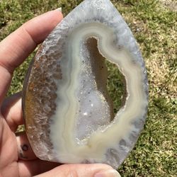 Agate Druze Flame, Crystals, Rocks, Minerals