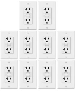 10 Pack GFCI Outlets 20 Amp,