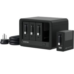 12-in-1 Desktop Charging Station, 160W USB Retractable GaN Charger Modular Charging Hub for Apple, 3 Retractable Type-C Chargers, 1 Lightning, 4 AC, 3