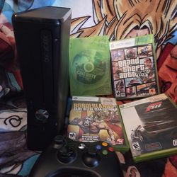 Microsoft Xbox 360 Slim 50GB Console with 5 Games