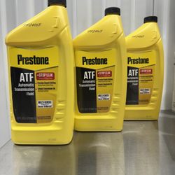 Prestone ATF + (3-Pack) Stop Leak Automatic Transmission Fluid, 32 oz (1 Quart)