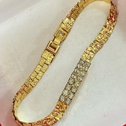 Manilla Gold Filled Chispas Joyería Antigua 