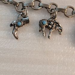 Vintage Cowboy Charm Bracelet 