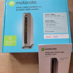 Motorola 24x8 Cable Modem Plus AC1900 WiFi Router