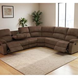 Lane Furniture "Action" Series Reclining Sectional - Chocolate