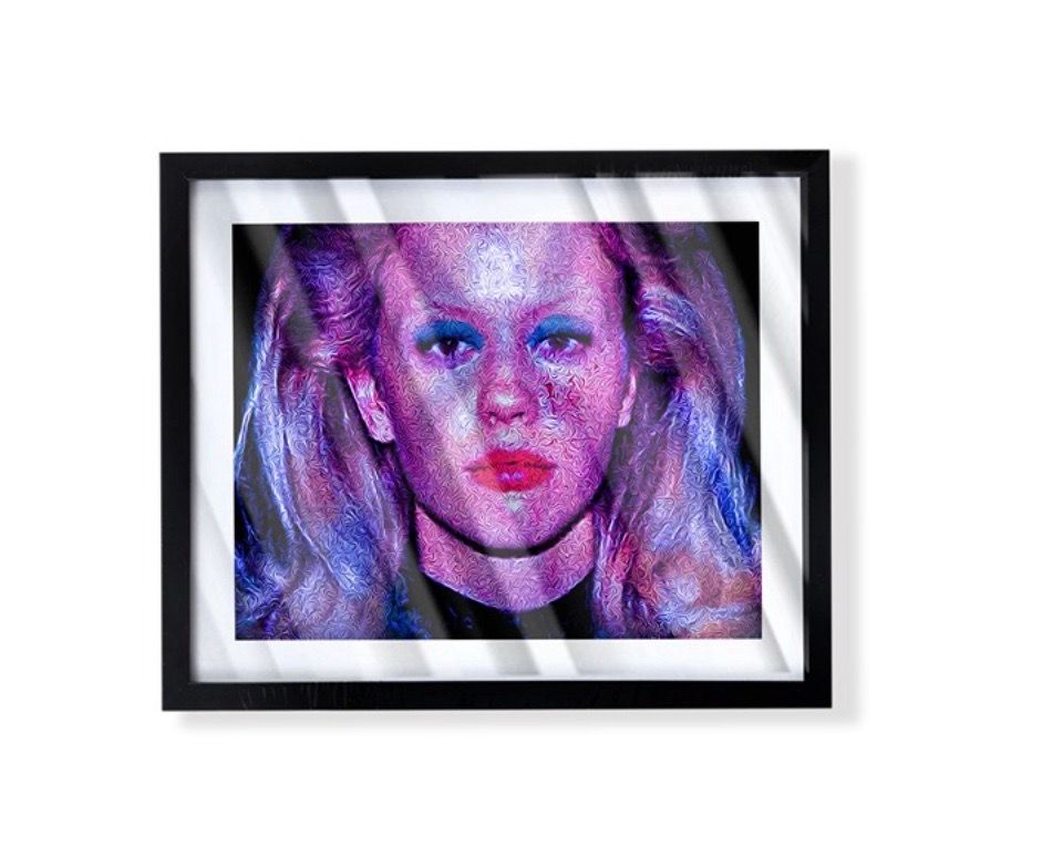 Mia Goth as Maxxxine Art on black frame