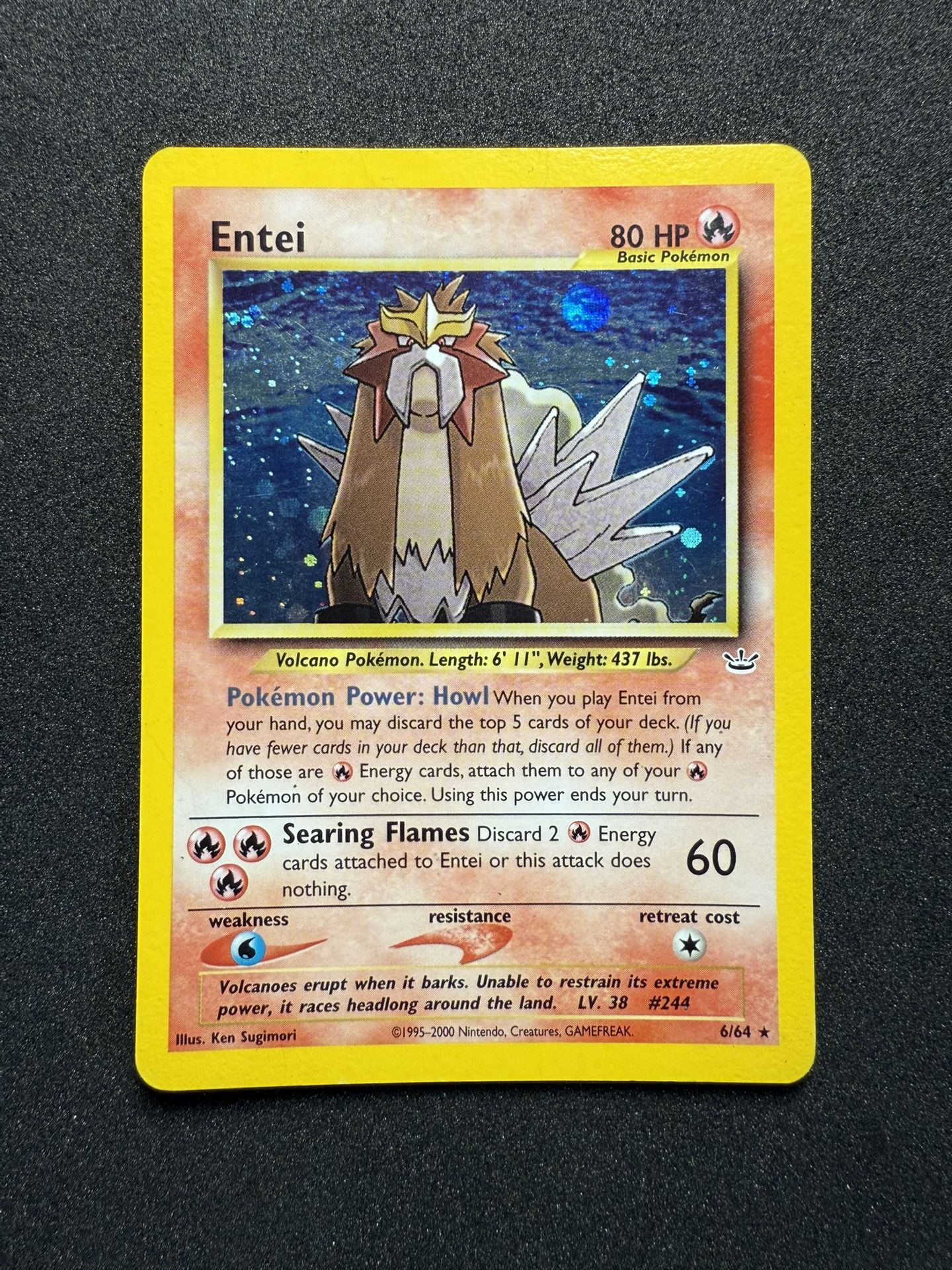 Entei Pokemon Card