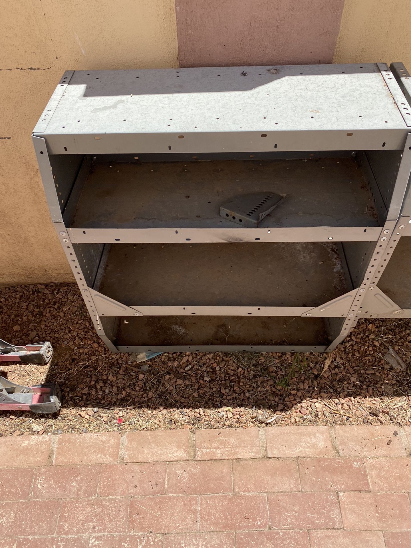Steel work shelf