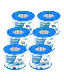6 Pack Type VI Hot Tub Filter and SPA Filter Replacement Compatible with Lay-Z Spa, Intex, Coleman SaluSpa, Swimming Pool