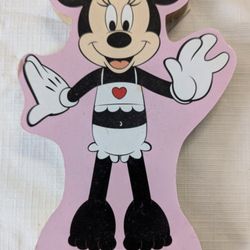 Disney Minnie Mouse Wooden Cutout Wall Decor Pink Nursery Kids Room 7”