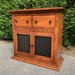 29" Solid Wood Storage Cabinet with Drawer