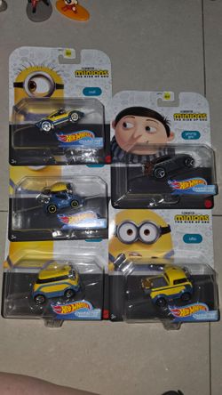 5 Hot Wheels Minions The Rise of Gru Character Cars Set