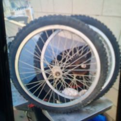 Pair Of 20" Rims And Tires 