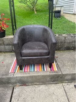 Dark Grey Barrel Chair