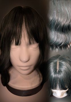 Multiply color Teal n black wig
