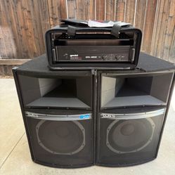 2x Peavey DJS-5 12" Two Way Speakers & NEW Gemini GPA-4(contact info removed)W Pro DJ Power Amp - $400 CASH FIRM