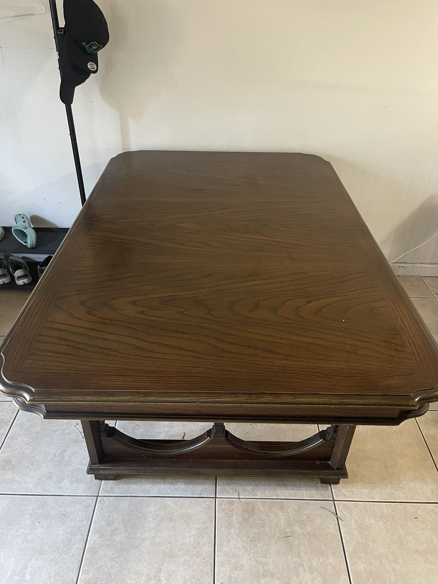 Vintage Wood table Seats 4 8+