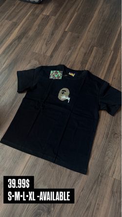 BAPE x Stussy Black Graphic T-Shirt