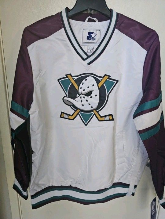 MIGHTY DUCKS PULLOVER WINDBREAKER SIZES AVAILABLE Med,Large,XL,