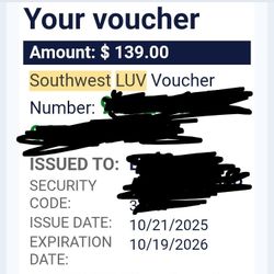Southwest Luv Voucher